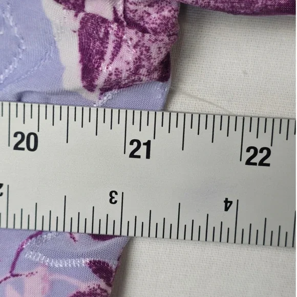 JM Collection Lavender Floral Jacquard Tunic Top Womens XL Boho Cottagecore NWT - Picture 7 of 10